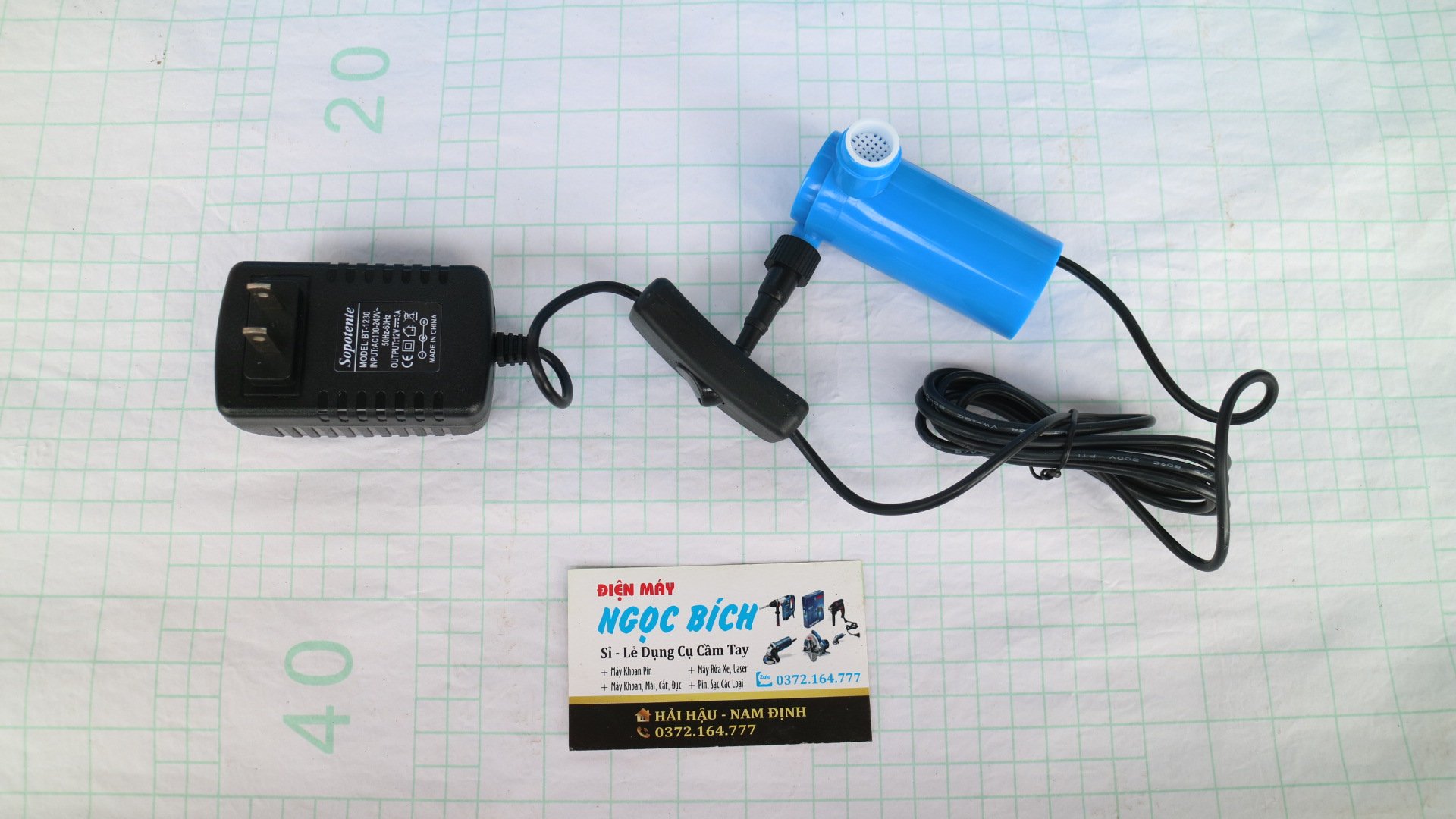 Máy Bơm Nước Mini 12v (Bơm Nước Cắt Rãnh Tường) 5.0