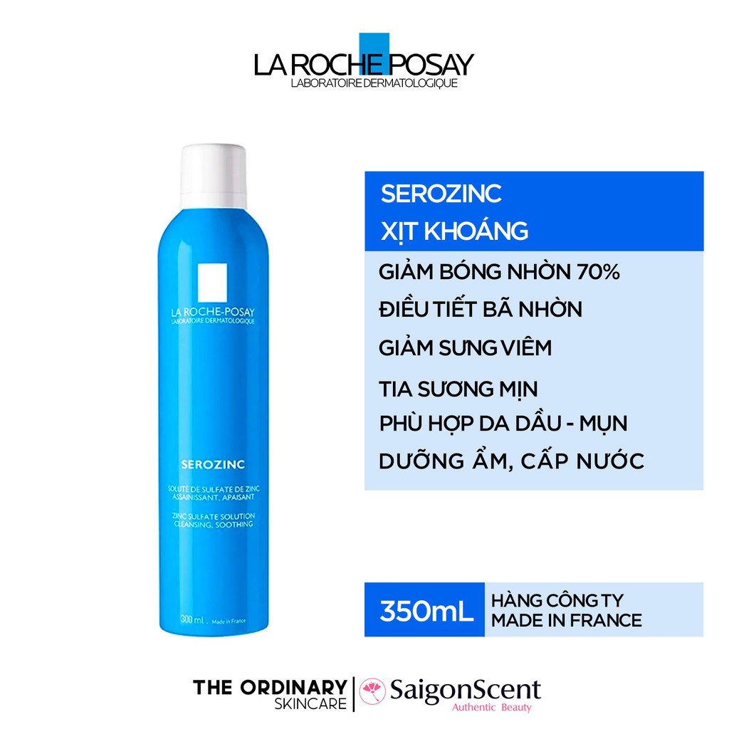 [HCM]Xịt khoáng da dầu mụn La Roche Posay SEROZINC ( 300mL )