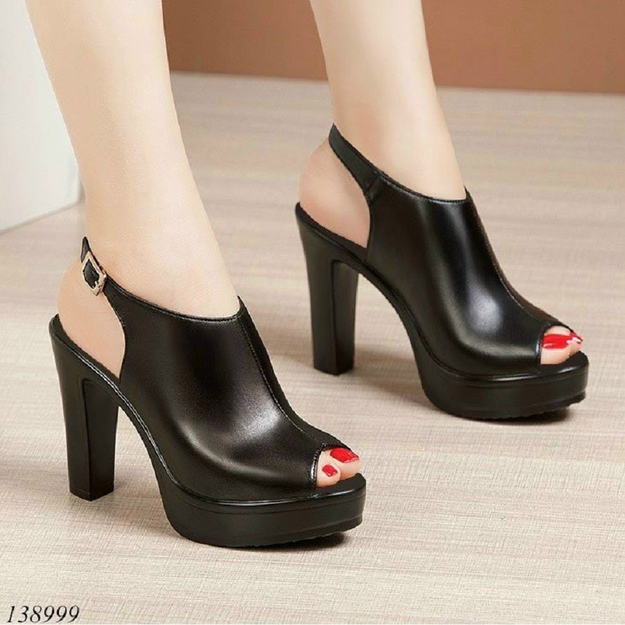GIÀY SANDAL QUAI DA BẢN DÀI 10P CAO CẤP