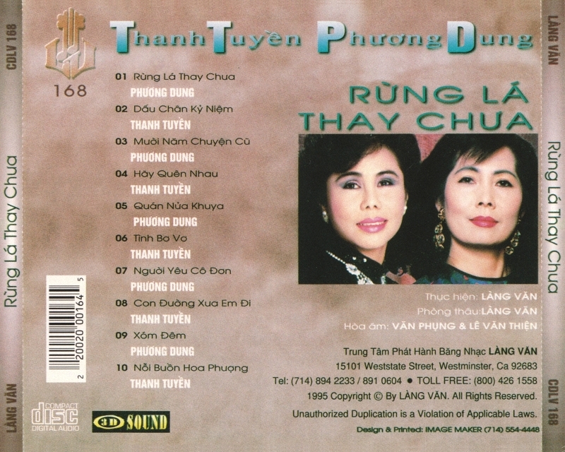 Bộ 6 đĩa Cd nhạc tiếng hát Thanh Tuyền 2