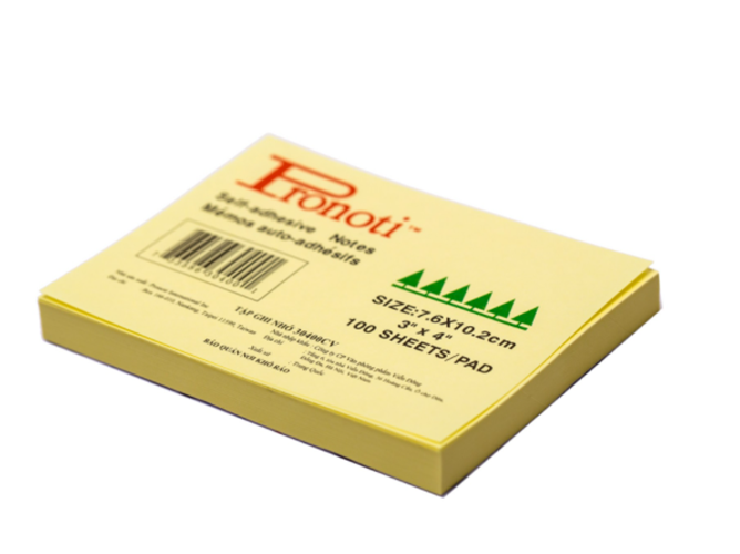 Giấy Note Vàng Pronoti 3x4 (7.6x10.2cm)