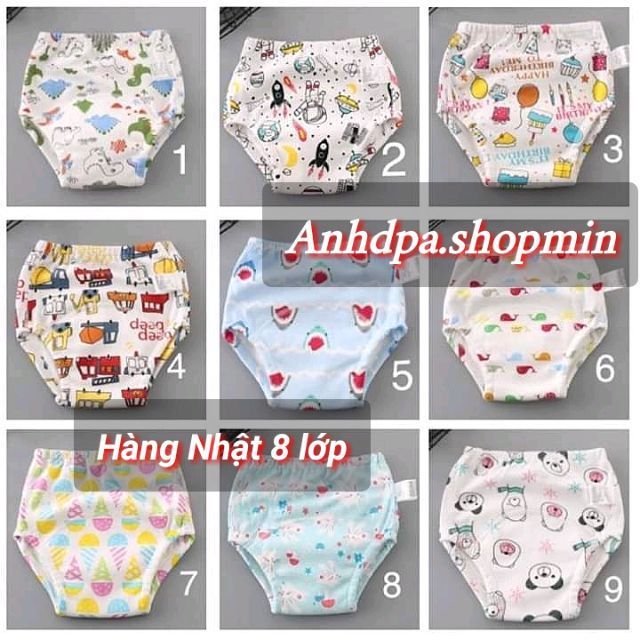 Tã quần bỏ bỉm i love 8 lớp hàng xuất nhật cho bé 6-17kg size 80,90,100,110