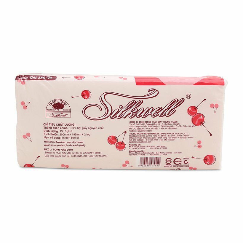 COMBO 4 BỊCH KHĂN GIẤY RÚT SILKWELL 280 TỜ
