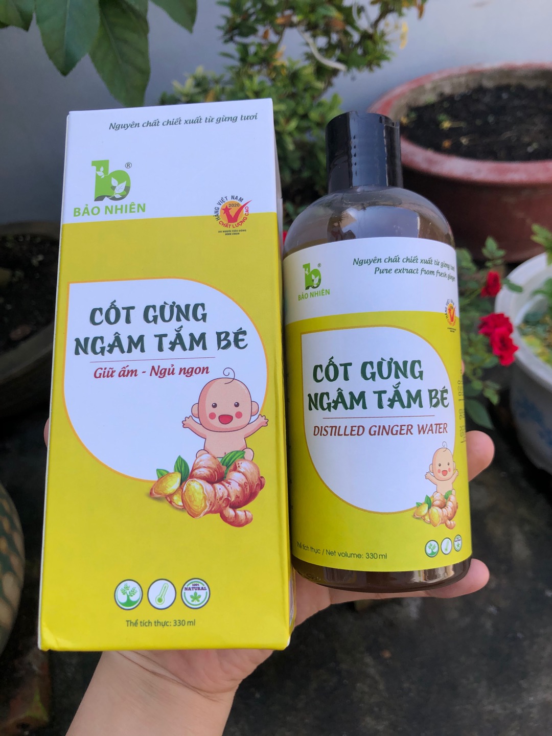 Cốt Gừng Ngâm Tắm Bé Bảo Nhiên 330ml