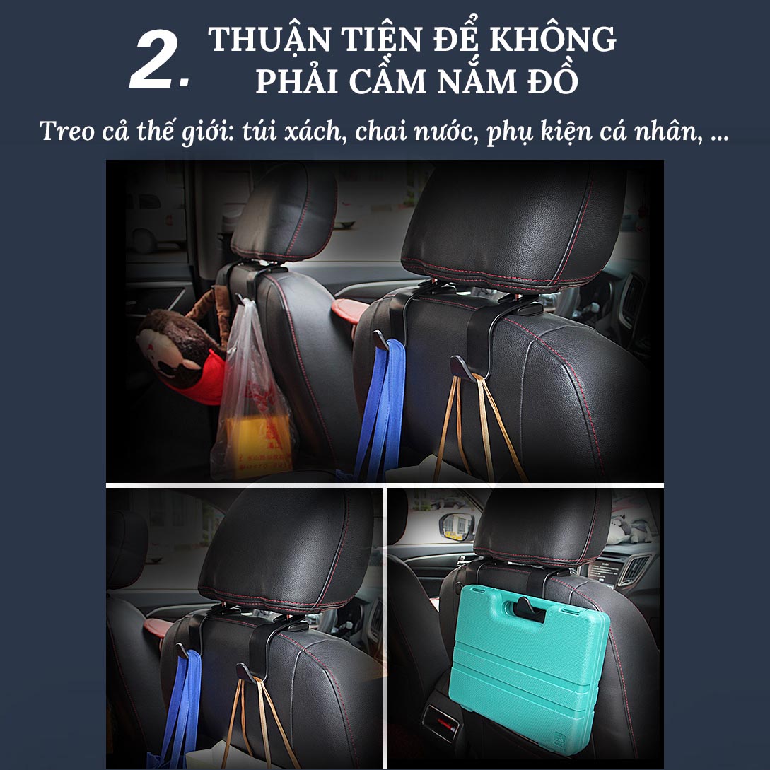 Móc Treo Đồ Sau Ghế Ô Tô VERSION 2 – 1 Chiếc
