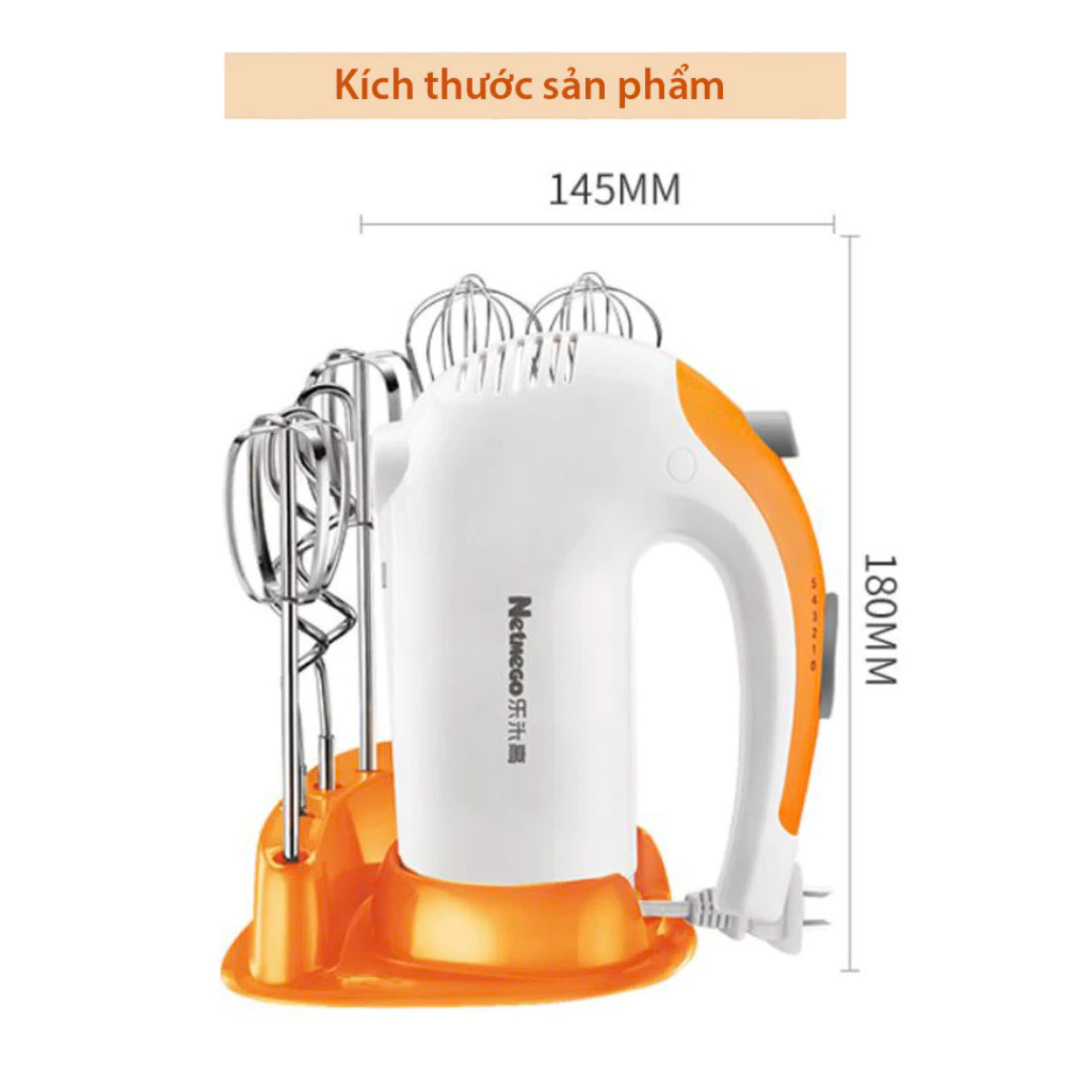Máy đánh kem chesee - đánh trứng Netmego N38D 300W