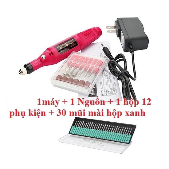 Combo máy mài khắc mini và bộ 30 mũi khắc 2.35mm