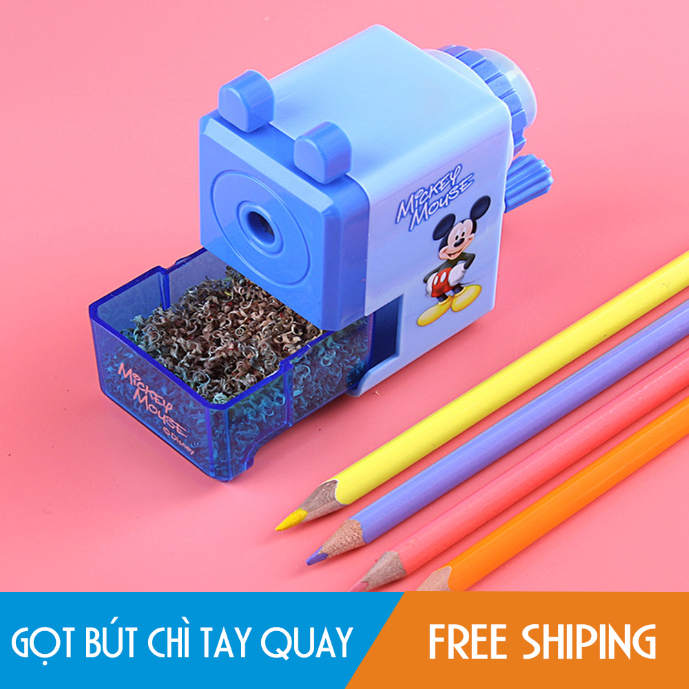 Gọt bút chì tay quay hình siêu nhân, chuột Mickey