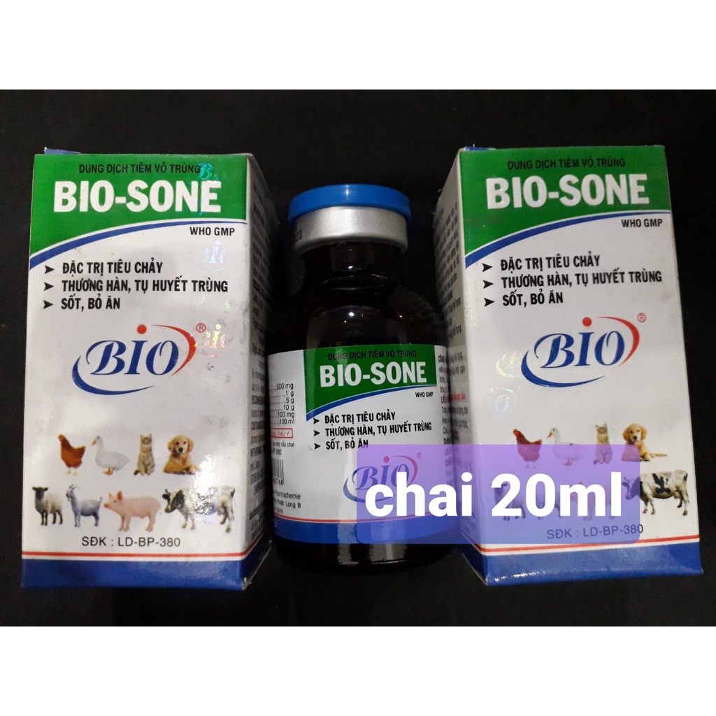 Bio Sone. Tiêu chảy, thương hàn gà, vịt heo, chó, mèo
