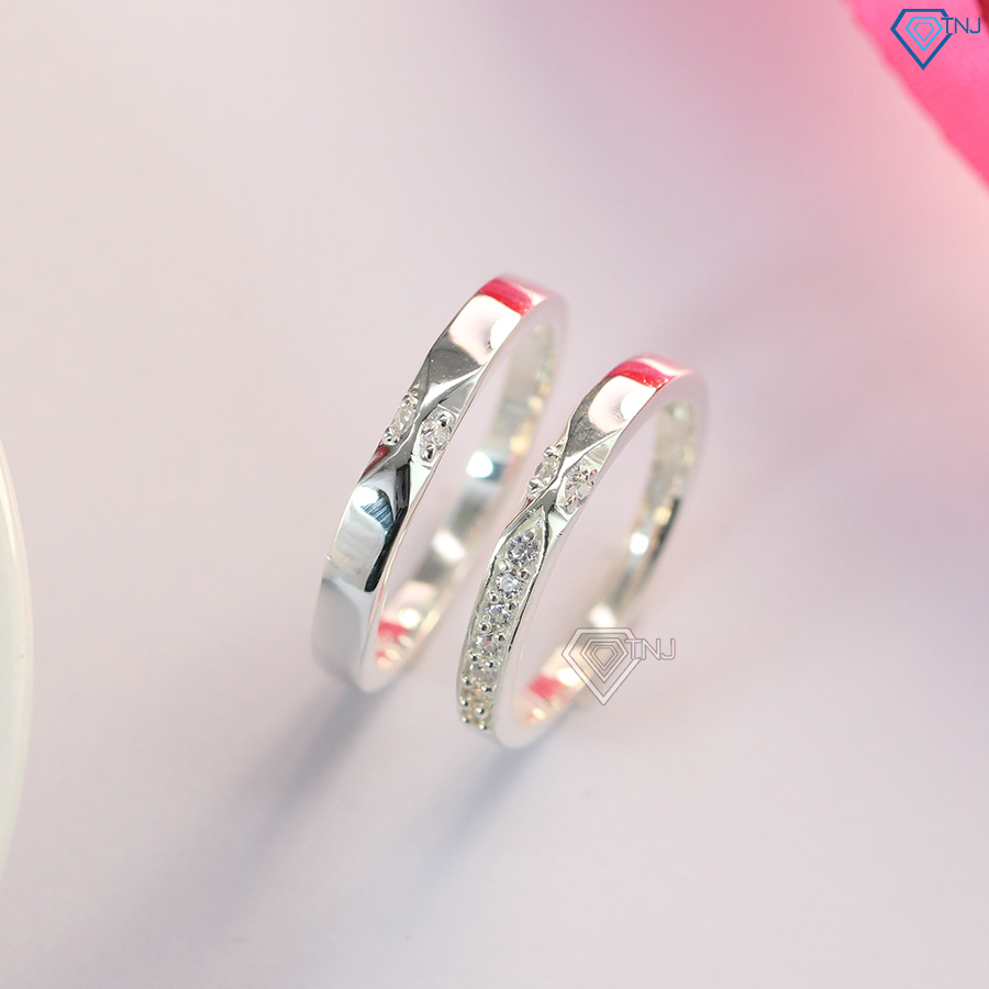 Nhẫn cặp đôi bạc thật giá rẻ cho học sinh ND0368 - Trang Sức TNJ