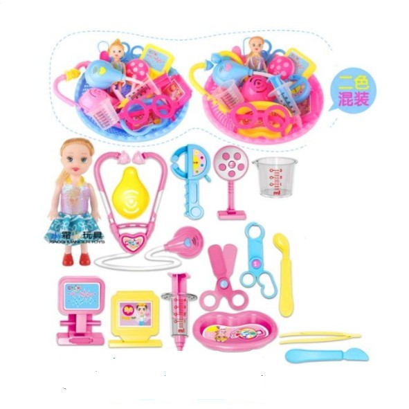 Rổ đồ chơi bác sĩ và búp bê