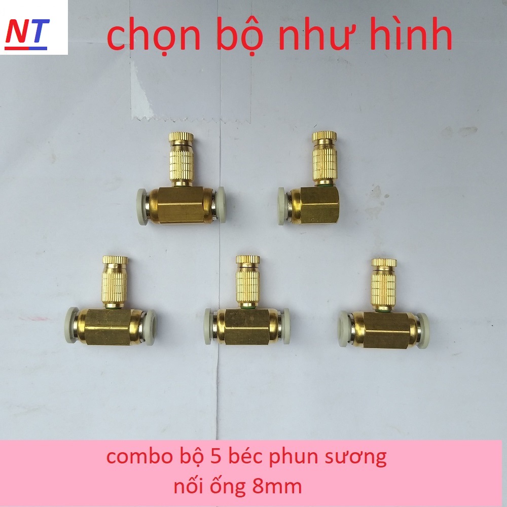 Bộ 5 đế đồng + béc phun sương làm mát