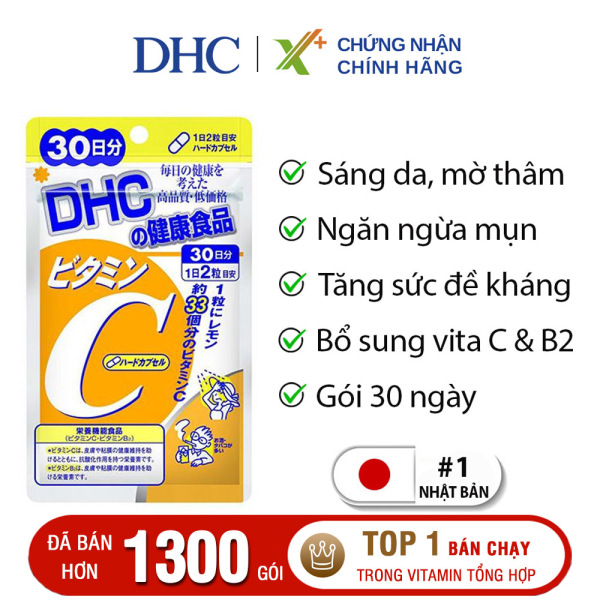 Viên uống Vitamin C DHC Nhật Bản thực phẩm chức năng giúp tăng cường đề kháng, sáng da & tăng sản sinh collagen 30 ngày XP-DHC-C30 cao cấp