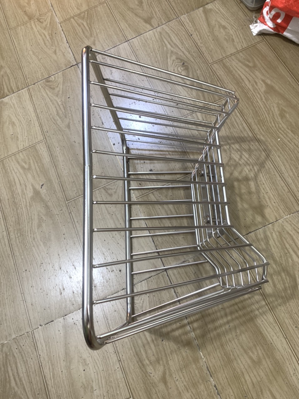 Rổ trước xe DREAM kiểu sọc đứng inox