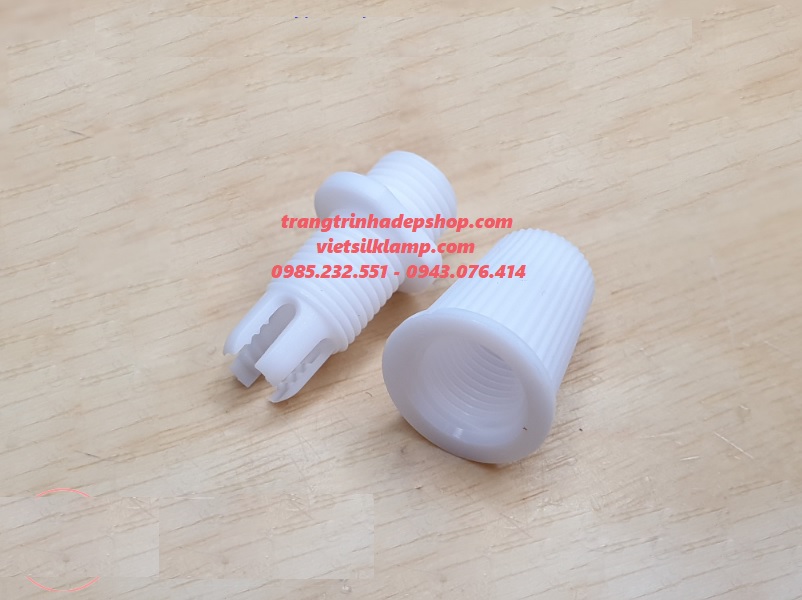Nút thít dây nhựa dùng kẹp dây điện cho đui đèn E12, E14, E26, E27