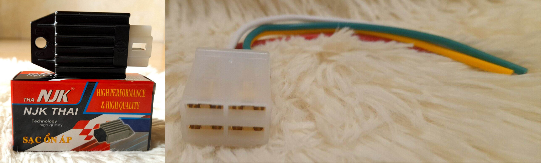 Sạc ổn áp NJK xe Dream, Wave