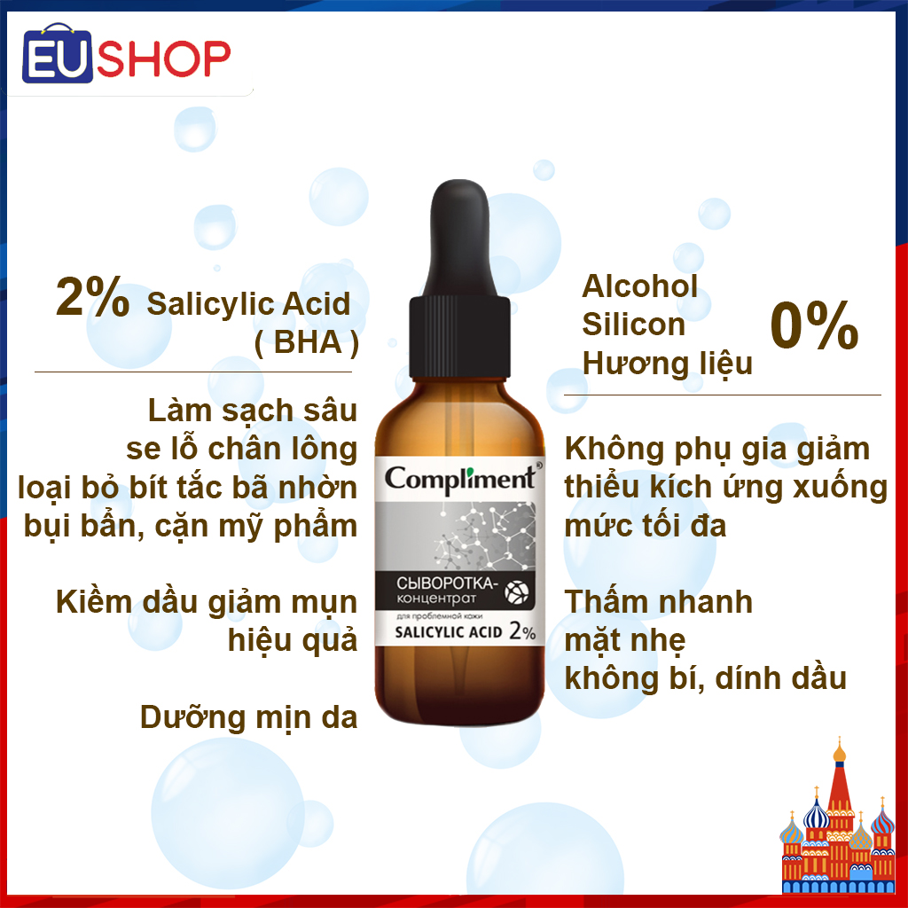Serum Compliment No Problem dưỡng trắng sáng da, giảm viêm, mụn 27ml