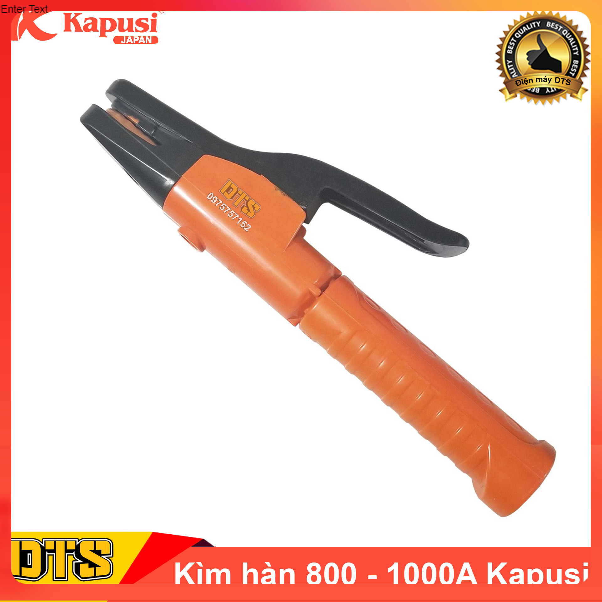 Kìm hàn 800 - 1000a kapusi japan, tiếp xúc đồng đúc nguyên khối, kìm kẹp que máy hàn