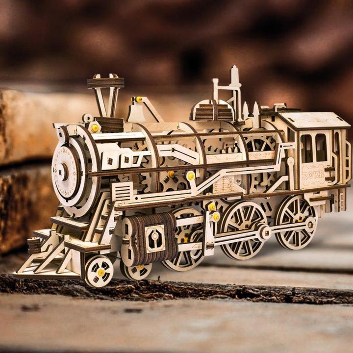 Đồ chơi cho bé Mô hình Đầu Máy Xe Lửa Chuyển Động Bằng Các Bánh Răng RobotimeLife Mechanical Gears