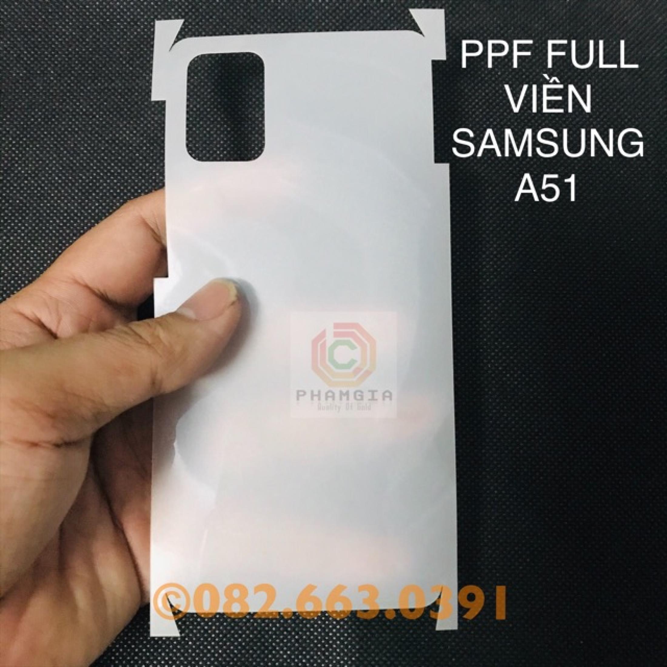 Dán bảo vệ mặt lưng ppf Samsung Galaxy A51 và dán carbon