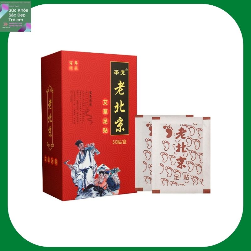 Miếng Dán Chân Thải Độc, Miếng Dán Thải Độc Chân Bắc Kinh Hộp 50 Miếng [FreeShip+Quà]