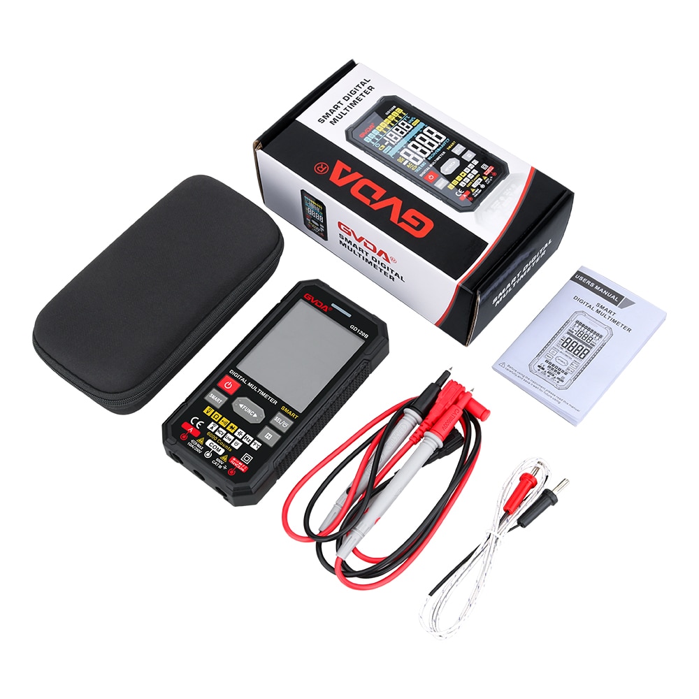 GVDA Smart Multimeter Auto Range True RMS NCV DC AC Tester Automatic Voltmeter Temperature Measure Digital Multi-Meter