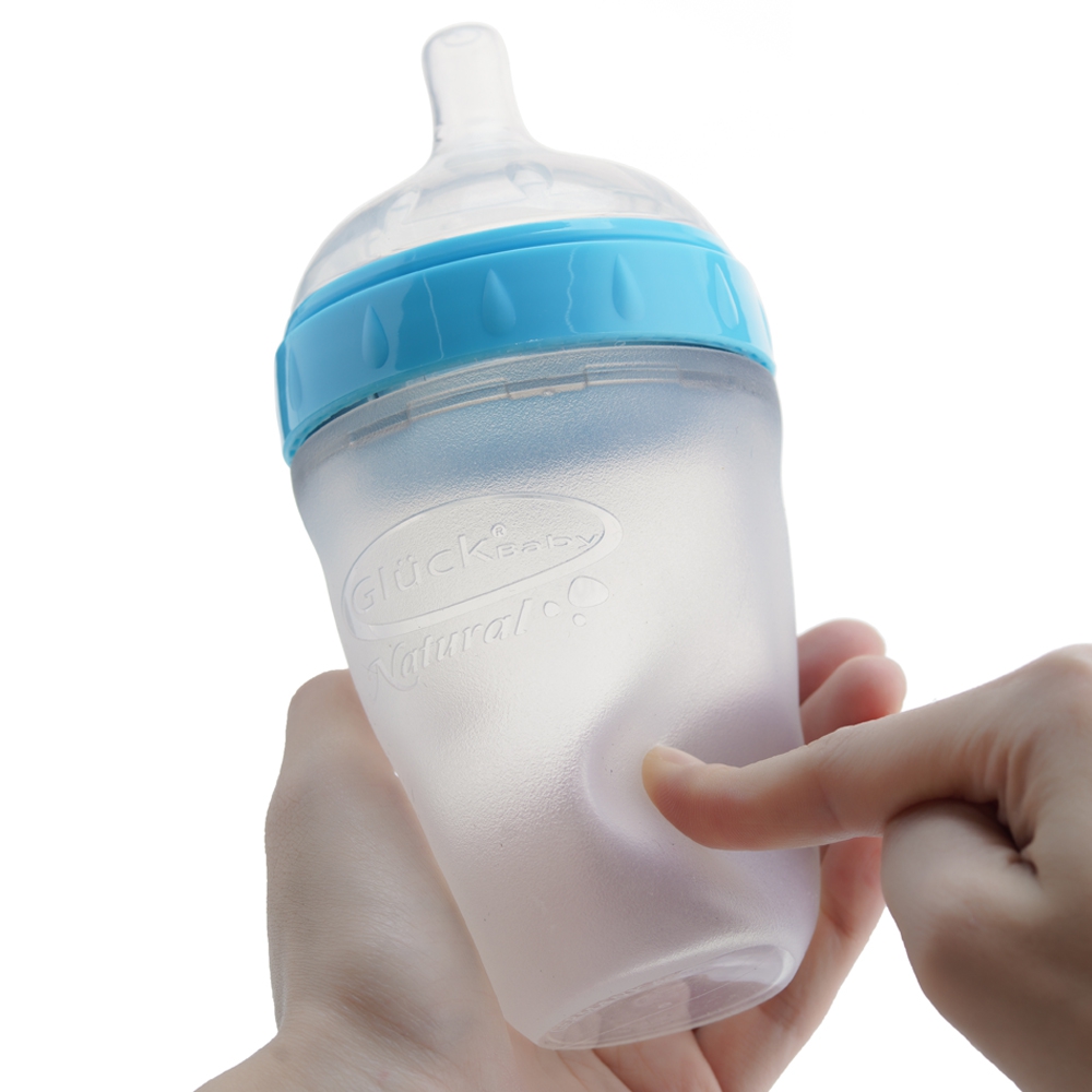 Bình silicone kim cương Gluck MMD240 (màu xanh)