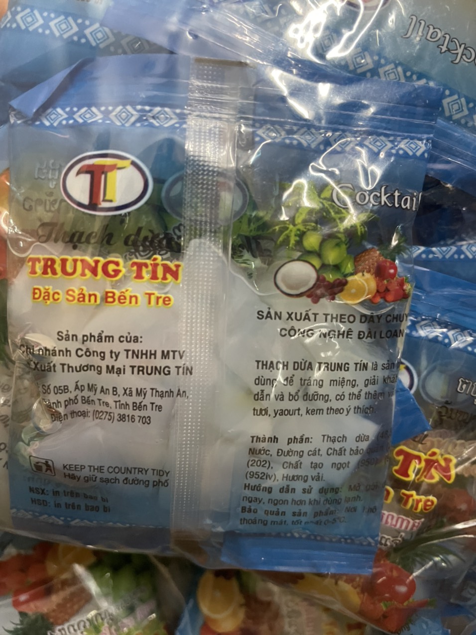 Thạch Dừa Bịch 20 Gói 35g
