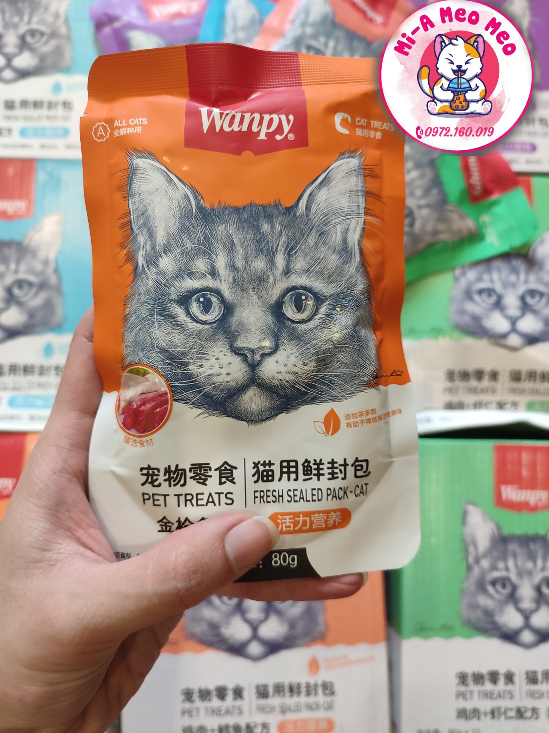 Combo 15 gói PATE WANPY cho Mèo 80gr 12k/1 gói