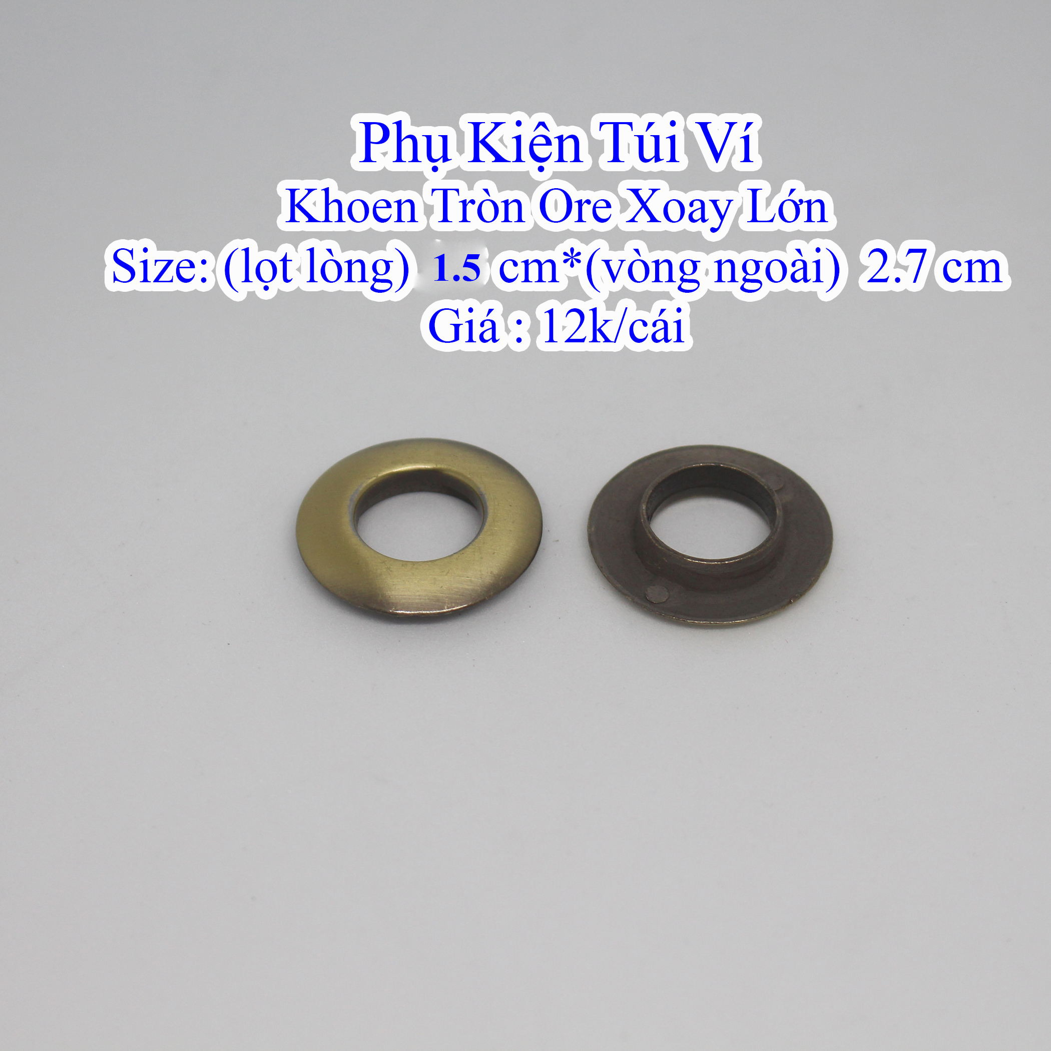 Khoen Tròn Ore Xoay lớn lọt lòng 1.5 cm (22k/cái)