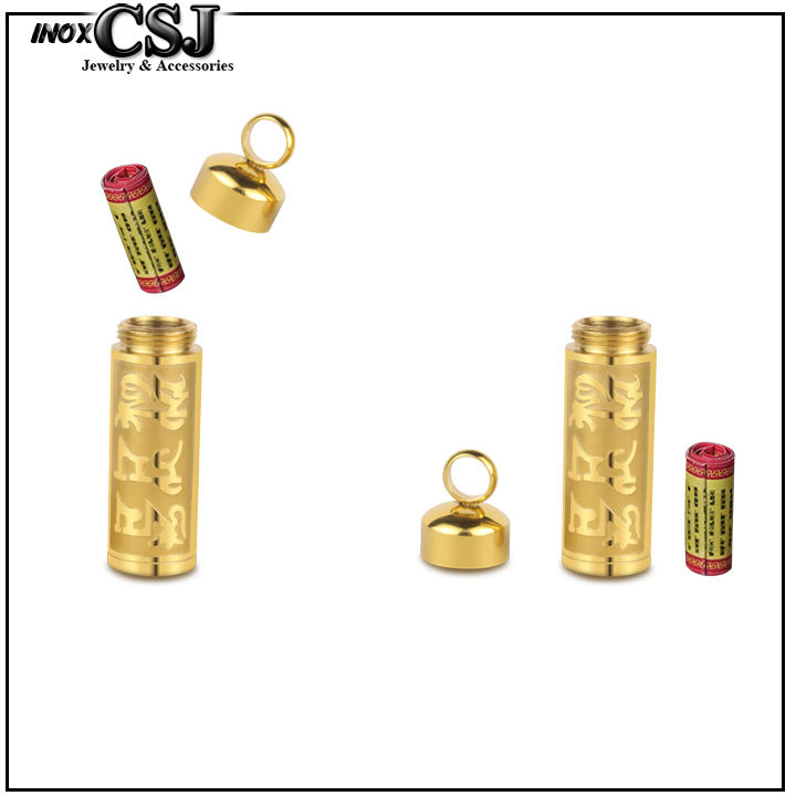 MẶT DÂY CHUYỀN INOX TRỤ RỔNG ĐỰNG KINH CHÚ DỄ ĐỰNG ĐỒ KHÔNG PHAI MÀU ĐEM LẠI MAY MẮN CHO NGƯỜI ĐEO MD188