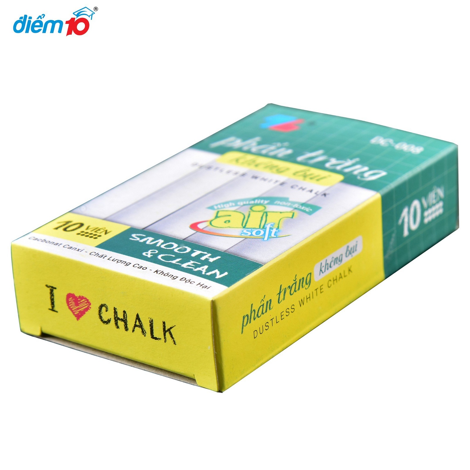 Phấn không bụi Thiên Long DC-008 Hộp 10 viên