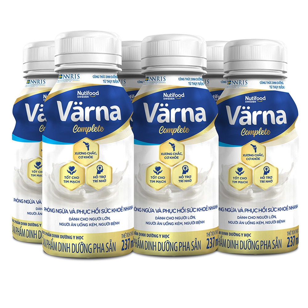 [Date 6.2025] Sữa Nutifood Varna Complete 237ml (Lốc 6 chai)
