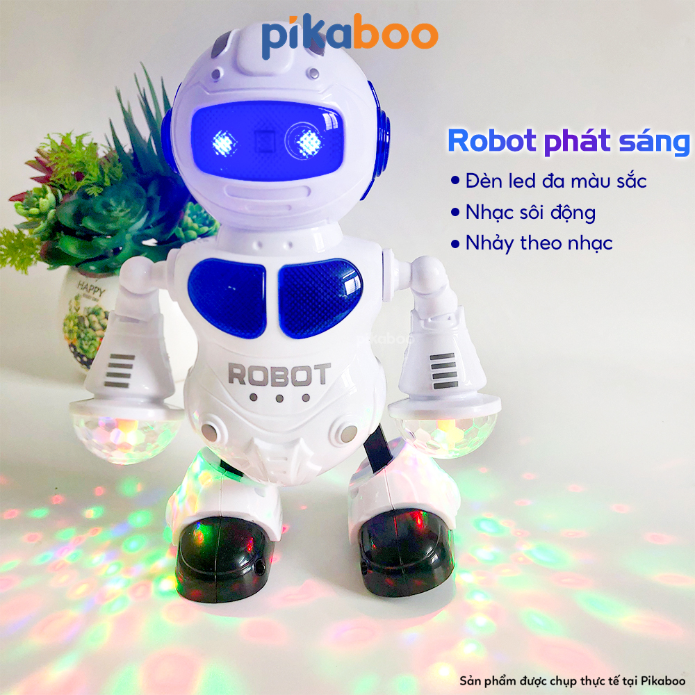 Đồ chơi robot phát sáng cao cấp Pikaboo nhảy linh hoạt theo nhịp nhạc sôi