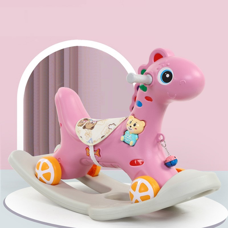 Đồ chơi xe đẩy ngựa bập bênh kiêm chòi chân 2in1 cho bé