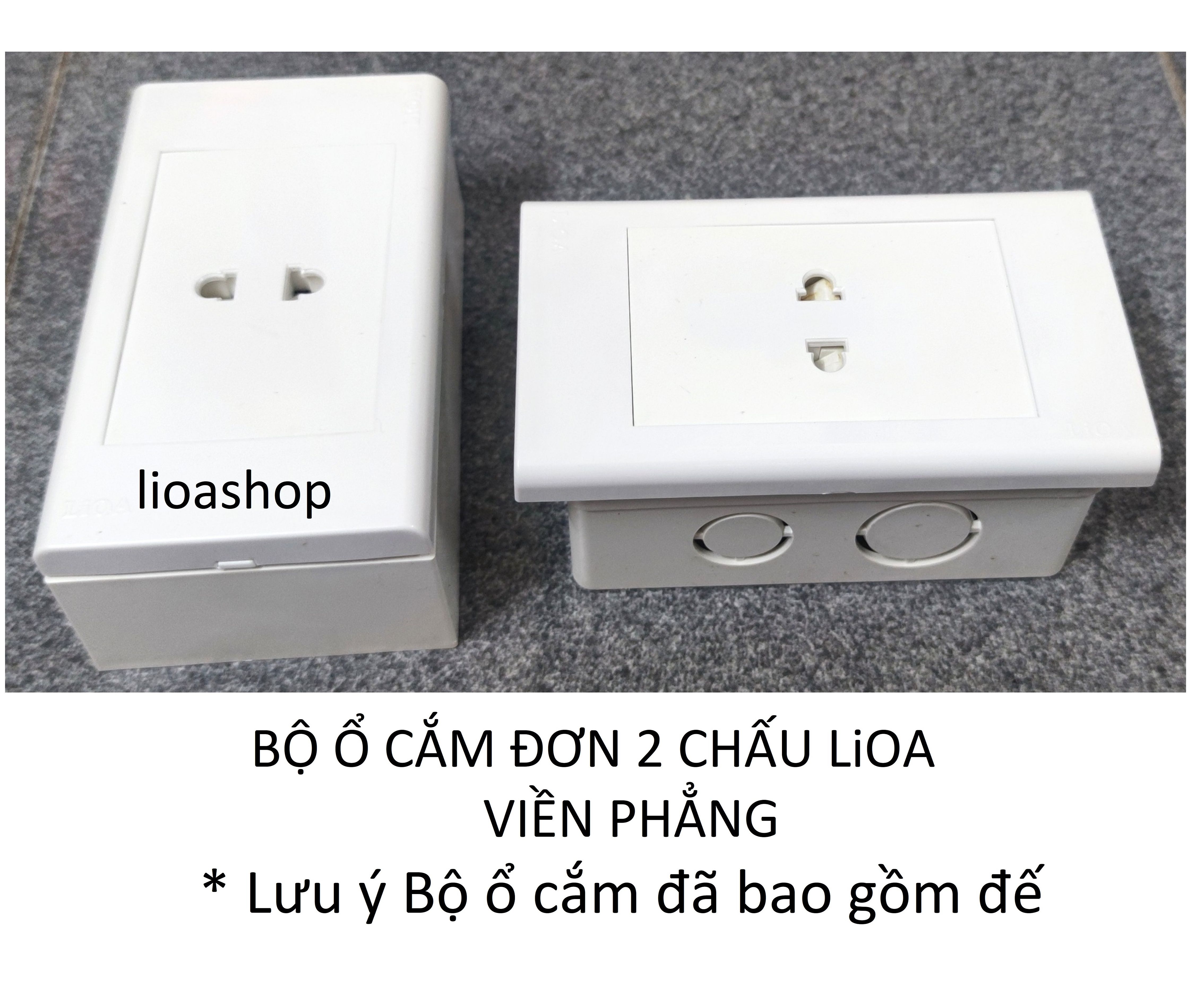 Single 2-Pin Rectangular Socket Lioa