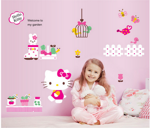 Decal dán tường hello kitty 5 có keo sẵn EB176