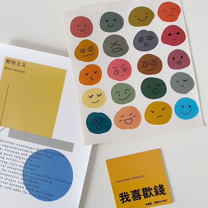 [HCM][Có sẵn] Hình dán emotion màu sắc dễ thương