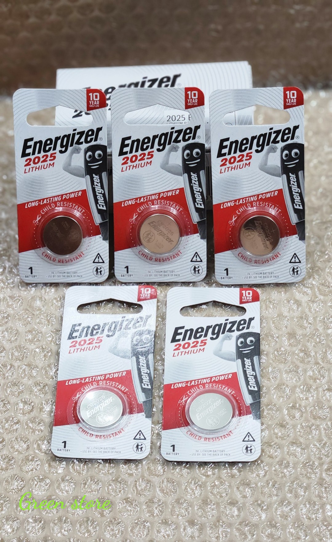 Combo 5 vỉ pin CR2025 / CR 2025 3V Lithium Energizer - Hàng chính hãng