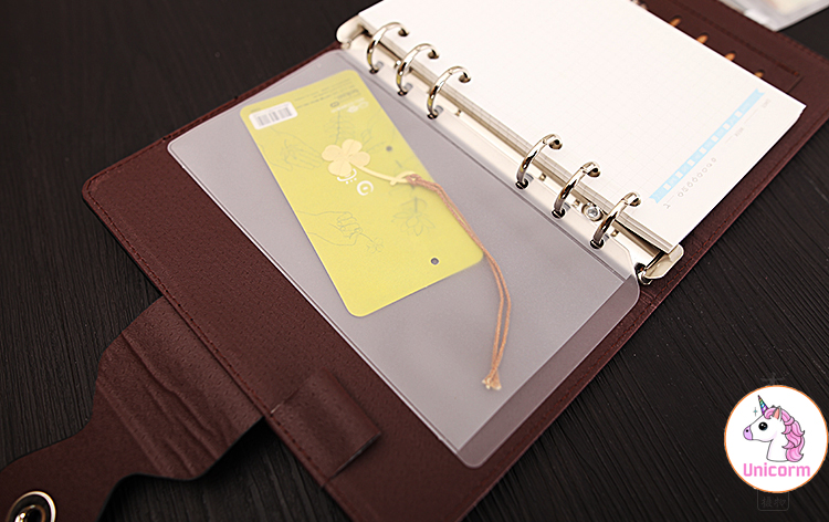Túi zip đựng sticker và túi đựng thẻ cho sổ còng planner A5