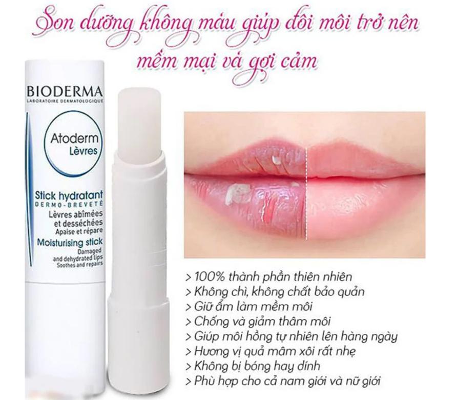 Son dưỡng Bioderma Atoderm Levres Stick Hydratant 4g Pháp