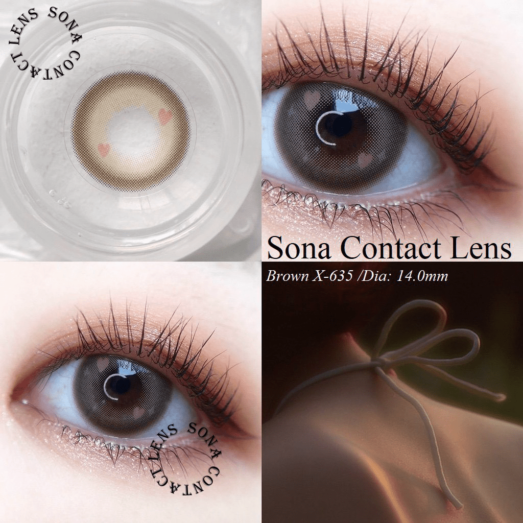 Contact Lens Gray, Brown 1-Day Contact Lenses, Non-Myopia and Myopia with Degrees 2.5 - 3 - 3.25 - 4.25 - 4.5 - 4.75 - 5.5 - 6 - 6.5 - 7.5 - 8 No Stamp