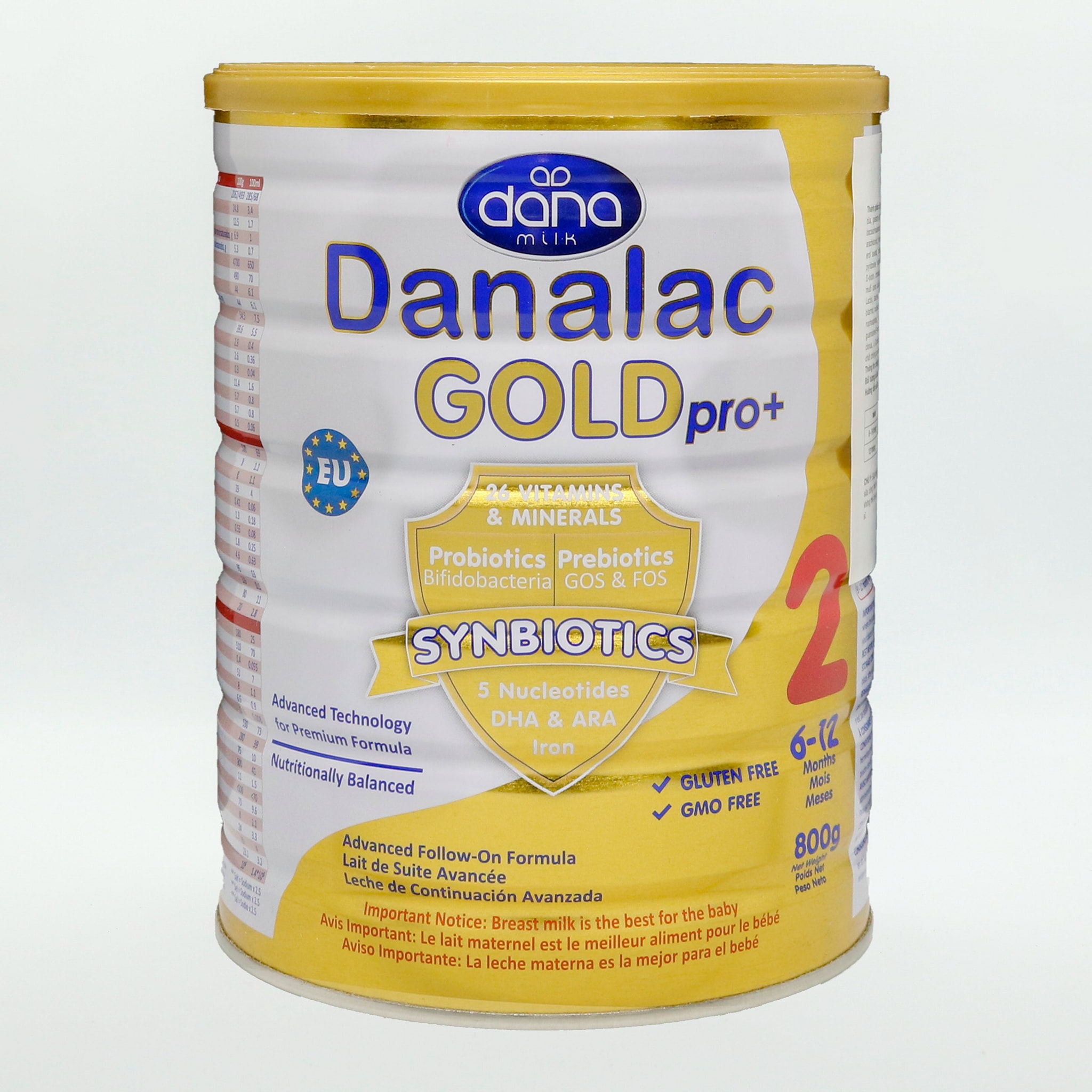 Sữa bột DANALAC GOLD pro+ 2 - Hộp 800g