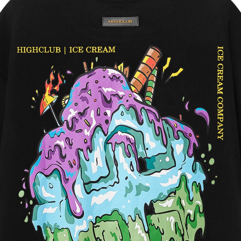 HIGHCLUB Ice Cream Tee - Black