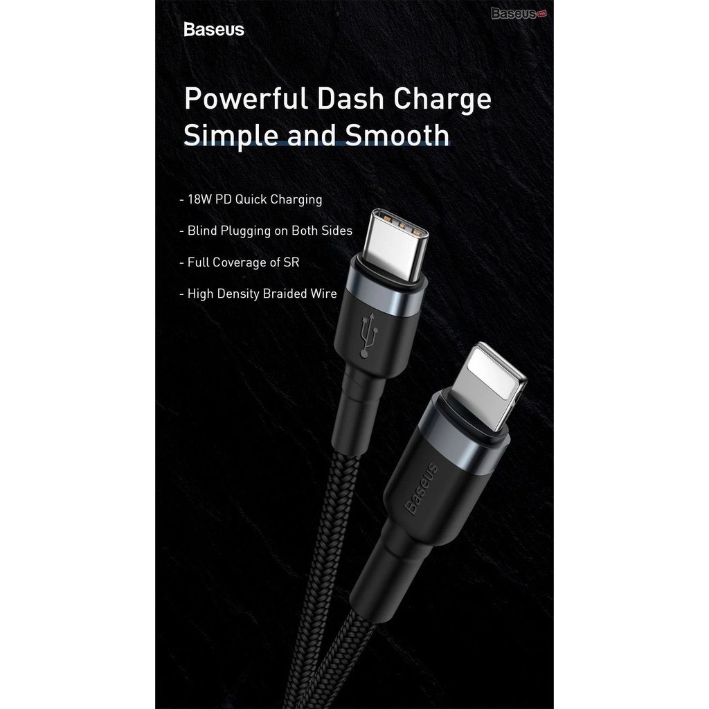 [ CHÍNH HÃNG ] DÂY SẠC , CÁP SẠC 18W TYPE- C TO LIGHTNING CHO IPHONE - BH 12 THÁNG