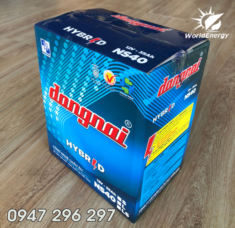 ẮC QUY ĐỒNG NAI NƯỚC 12V-35Ah (NS40) ( bình mới không kèm axit)