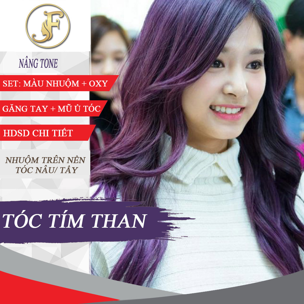 [HCM]Thuốc Nhuộm Tóc Màu Tím Than Johnny Feel-tặng oxy