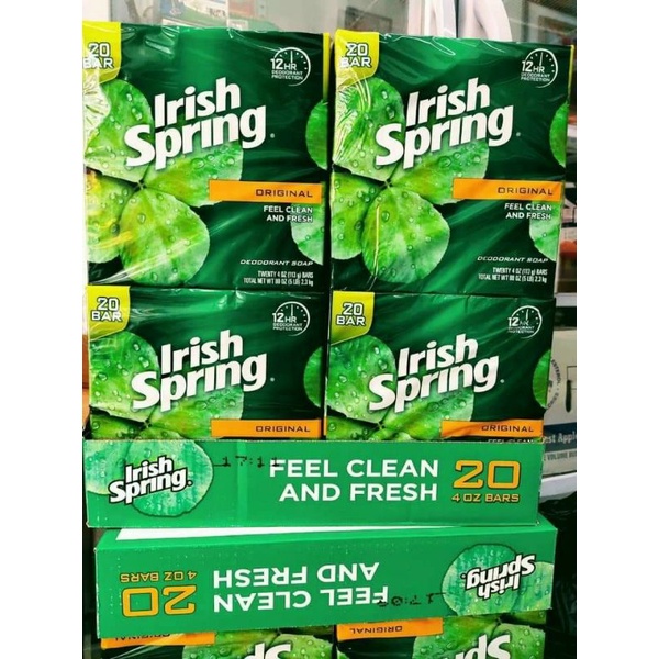 Xà phòng cục Irish Spring deodorant soap original mỹ 113gr