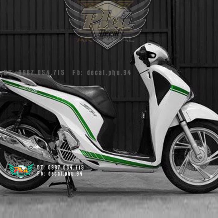 Tem rời Sh 2017-2019 Chỉ Xanh Xe Trắng 2|Mẫu mã đa dạng|Chi tiết sắc nét|Nhận làm Tem rời theo Yêu Cầu