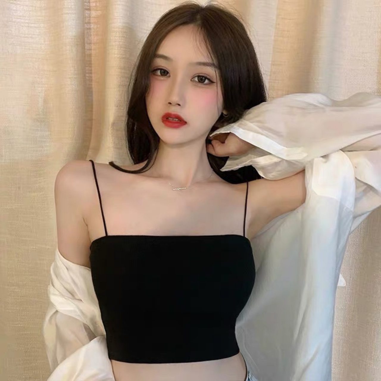 Áo 2 dây quai mảnh sợi bún dễ mix đồ